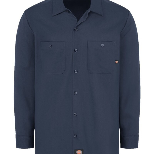 Men's Tall Industrial Cotton Long Sleeve Work Shirt Thumbnail
